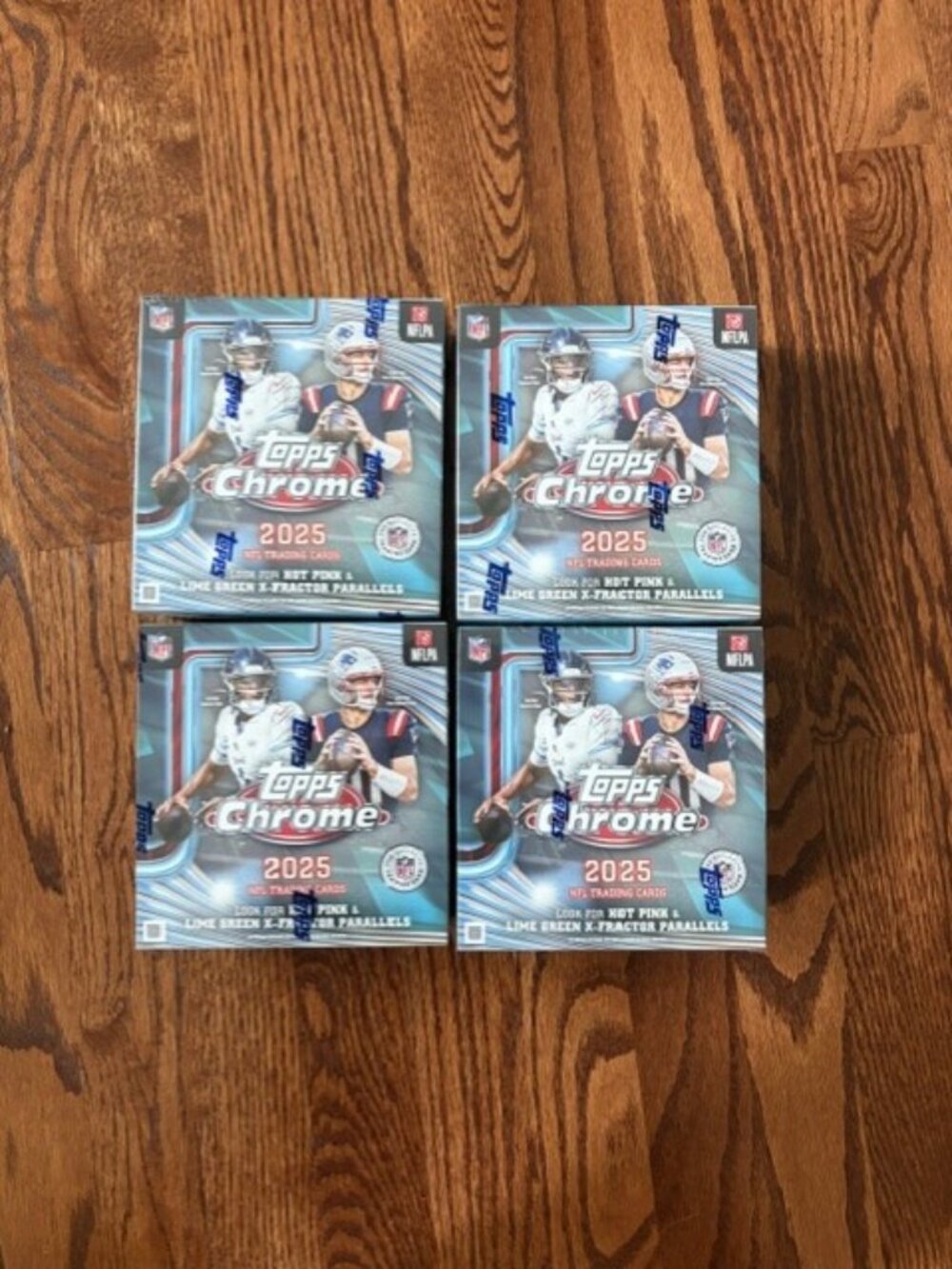 2025 TOPPS CHROME MEGA BOX NFL FOOTBALL (lot of 4) Brand New Sealed